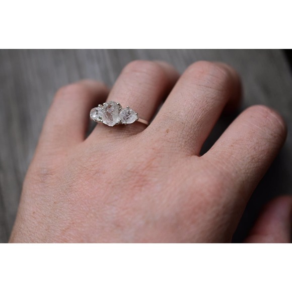 Alternative Engagement Ring Raw rustic Promise Ring size 4 5 6 7 8 9 10 … - Picture 2 of 5